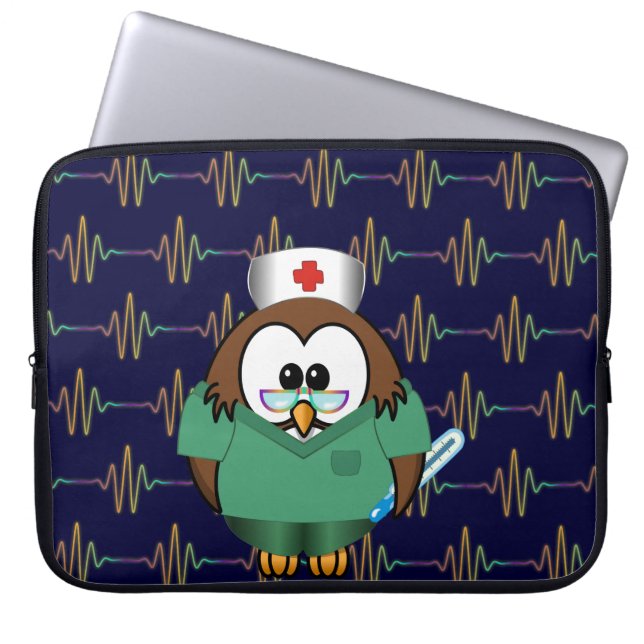 zuster uil laptop sleeve (Voorkant)