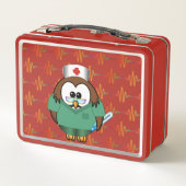 zuster uil - metalen lunchbox (Achterkant)