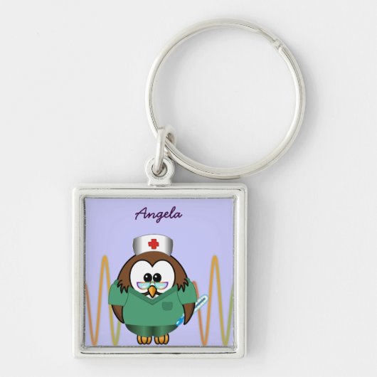 zuster uil sleutelhanger (Voorkant)