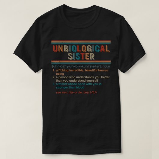Zuster Unbiologisch Zisters Best Sis Matking Bff T-shirt (Design voorkant)