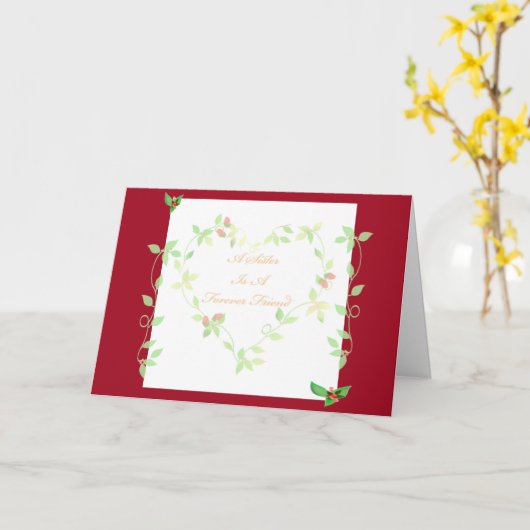 Zuster Valentijn Card Kaart (Gele Bloem)