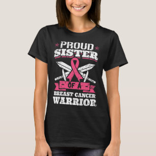 Zuster van borstkanker strijder roze bewustzijns l t-shirt