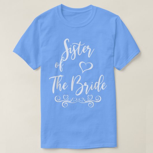 Zuster van Bride & Groom Wedding Matching T-shirt (Design voorkant)