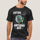 Zuster van de Astronaut Dinosaur Bday T-shirt (Voorkant)