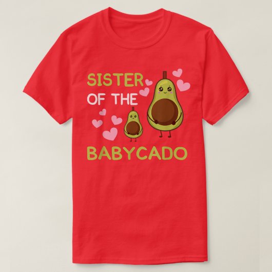 Zuster van de babycado avocado mamacado Guacamole T-shirt (Design voorkant)
