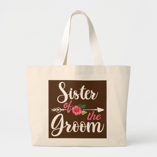 Zuster van de bachelorpartij Sis Groom Grote Tote Bag (Voorkant)
