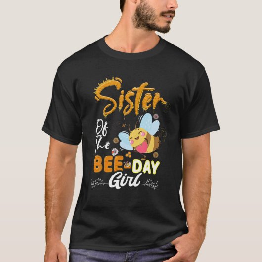 Zuster van de bijendag-gierpartij Matching Bir T-shirt (Voorkant)