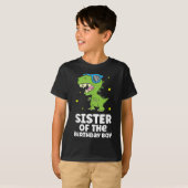 Zuster van de Birthday Boy Dinosaur Birthday T-shirt (Voorkant volledig)