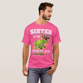 Zuster van de Birthday Boy Matching Family Dinosau T-shirt (Voorkant volledig)