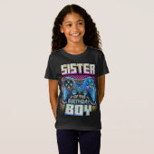 Zuster van de Birthday Boy Matching Family Video G T-shirt (Voorkant volledig)