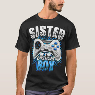 Zuster van de Birthday Boy Matching Video Game Bir T-shirt