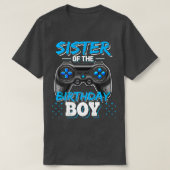 Zuster van de Birthday Boy Matching Video Game Bir T-shirt (Design voorkant)
