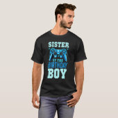 Zuster van de Birthday Boy Matching Video Gamer Bi T-shirt (Voorkant volledig)