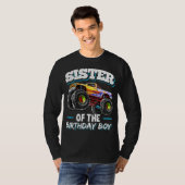 Zuster van de Birthday Boy Monster Truck Birthday T-shirt (Voorkant volledig)