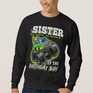Zuster van de Birthday Boy Monster Truck Birthday Trui