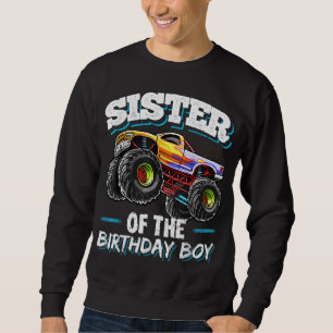 Zuster van de Birthday Boy Monster Truck Birthday Trui
