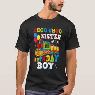 Zuster van de "Birthday Boy Train Toys Theme Party T-shirt