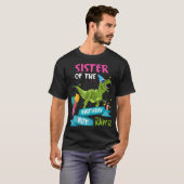 Zuster van de Birthday Boy TRex Matching Dinosaur T-shirt (Voorkant volledig)