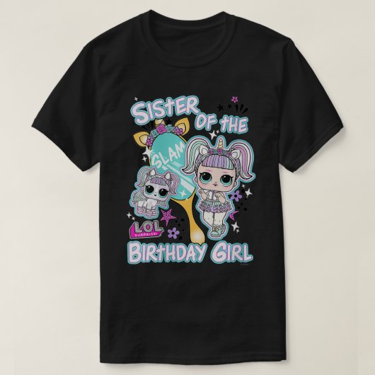 Zuster van de Birthday Girl VN T-shirt (Design voorkant)
