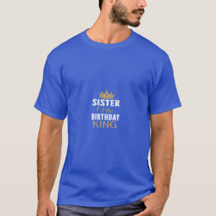 Zuster van de Birthday King Boys Bday Gift T-shirt