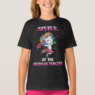 Zuster van de Birthday Princess Unicorn T-shirt
