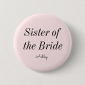 Zuster van de Bride Blush Pink Button (Voorkant)