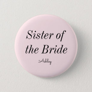 Zuster van de Bride Blush Pink Button
