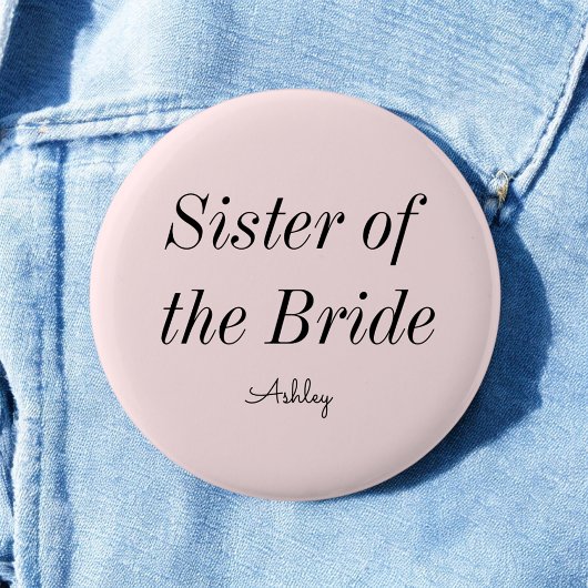 Zuster van de Bride Blush Pink Button