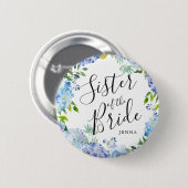 Zuster van de Bride | Carolina Bloom Wedding Ronde Button 5,7 Cm (Voorkant /achterkant)