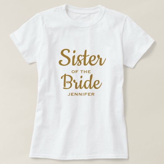 Zuster van de Bride Custom T-Shirt (Design voorkant)