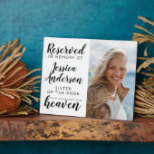 Zuster van de Bride Gereserveerde Heaven Foto Fotoplaat (Zijkant)