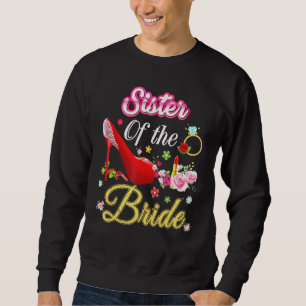 Zuster van de Bride Happy Wedding Flower Pink Shoe Trui