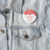 Zuster van de Bride Paisleys Wedding Button (In situ)