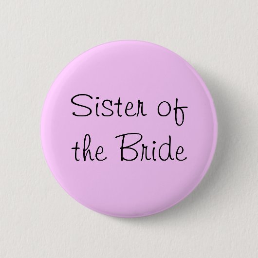 Zuster van de Bride Pin Ronde Button 5,7 Cm (Voorkant)