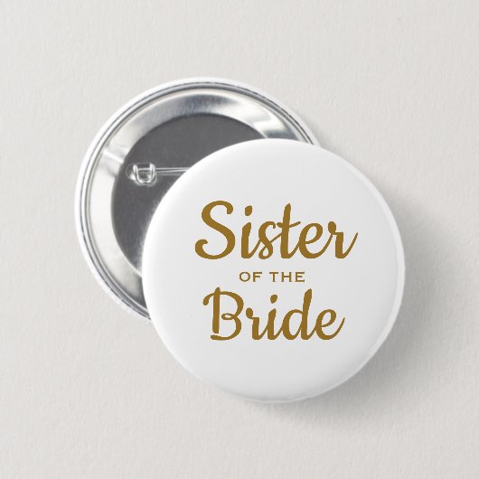 Zuster van de Bride Wedding Custom Button (Voorkant /achterkant)