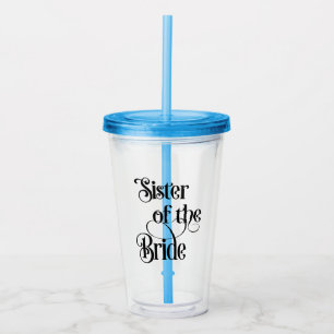 Zuster van de bruid acryl drinkbeker