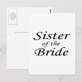 zuster van de bruid briefkaart (Voorkant / Achterkant)