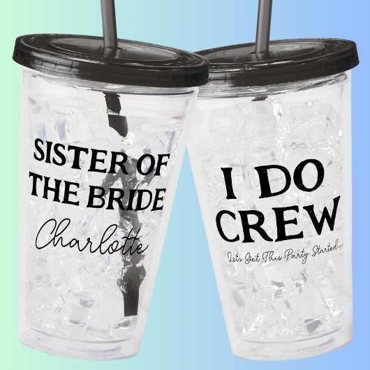 Zuster Van De Bruid Gepersonaliseerde Naam Acryl Drinkbeker