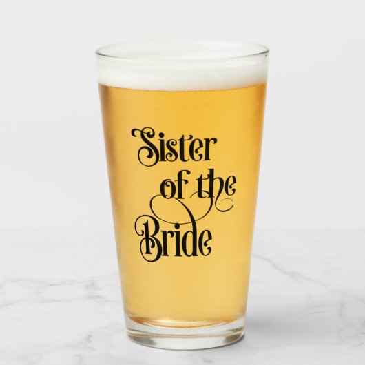 Zuster van de bruid glas (Voorkant gevuld)