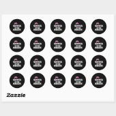 Zuster van de bruid huwelijksfeest ronde sticker (Vel)