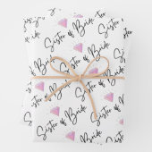 Zuster van de bruid Inpakpapier Plat vel set van 3 (In situ)