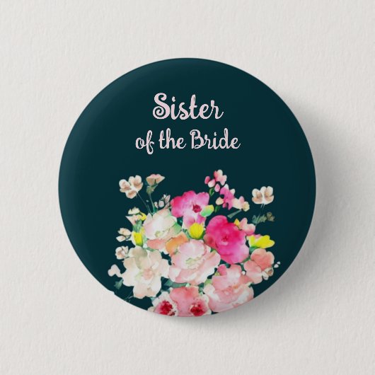Zuster van de bruid knop ronde button 5,7 cm (Voorkant)