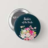 Zuster van de bruid knop ronde button 5,7 cm (Voorkant /achterkant)
