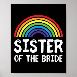 Zuster Van De Bruid Lgbt Lesbisch Huwelijk Bachelo Poster