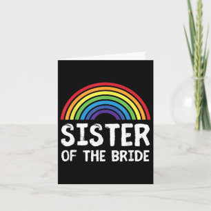 Zuster van de bruid LGBT Lesbische bruiloft Bachel Kaart