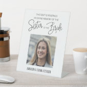 Zuster van de bruid Memorial Foto Gereserveerd Huw Reclamebord Met Voetstuk (Insitu)