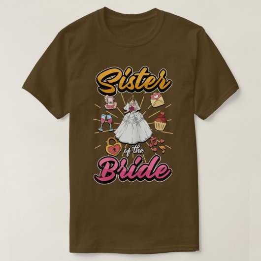 Zuster van de bruid voor vrouwen t-shirt (Design voorkant)