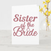 Zuster van de bruidduwhuwelijk kaart (Gele Bloem)