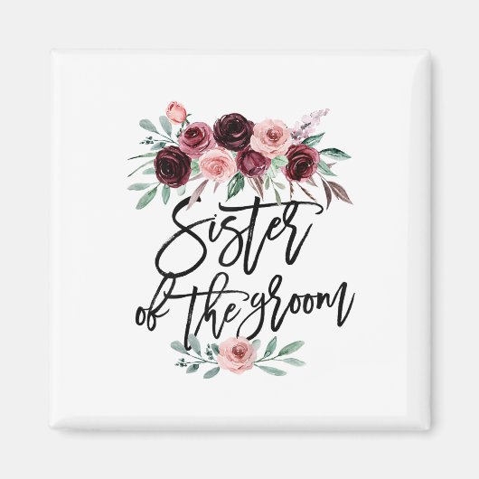 Zuster van de bruidegom bruiloft in de wet bruidsm magneet (Voorkant)