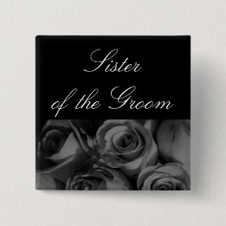 Zuster van de bruidegom - Font Style/Size - Lucia Vierkante Button 5,1 Cm